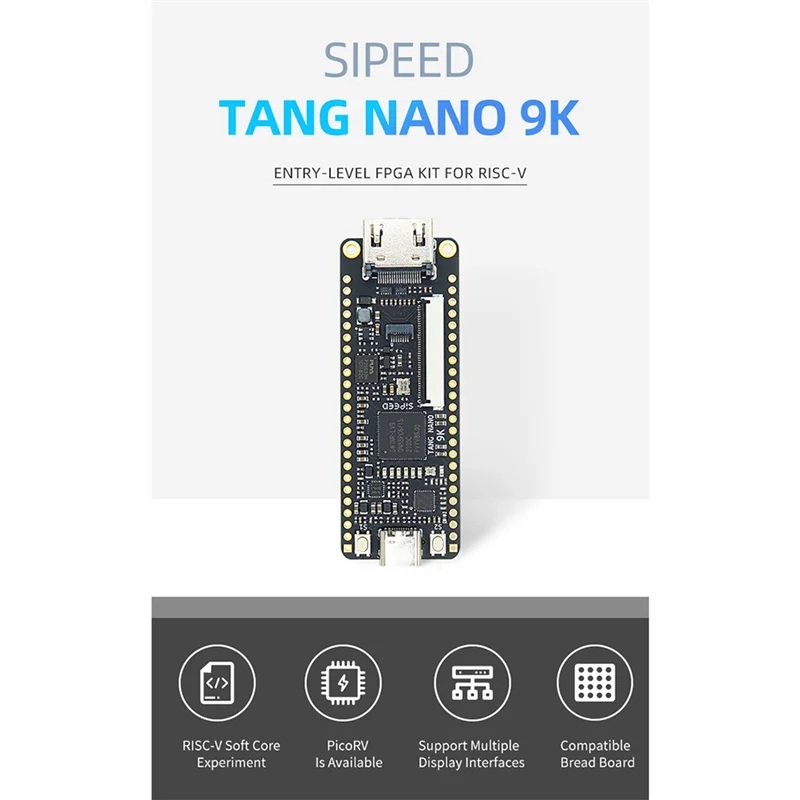 B29C-4X Tang Nano 9K Placa de desarrollo FPGA GOWIN GW1NR-9 RISC-V -Compatible