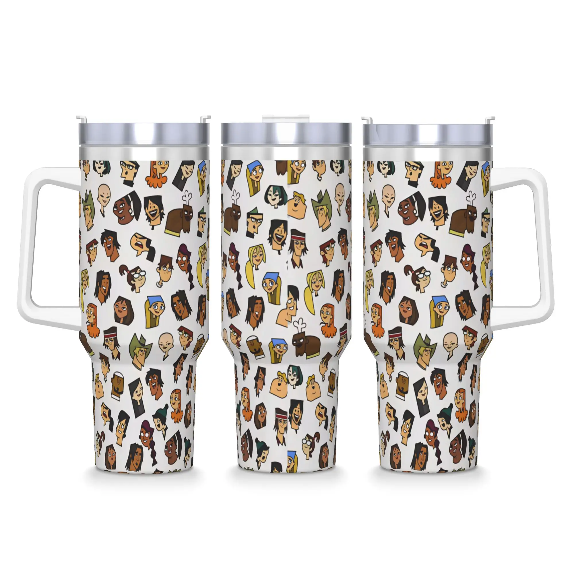 Totals Dramas Characters Tumbler  Cold and Hot Water Bottle Portable Stainless Steel Thermal Mug Custom DIY Camping Mugs Cup