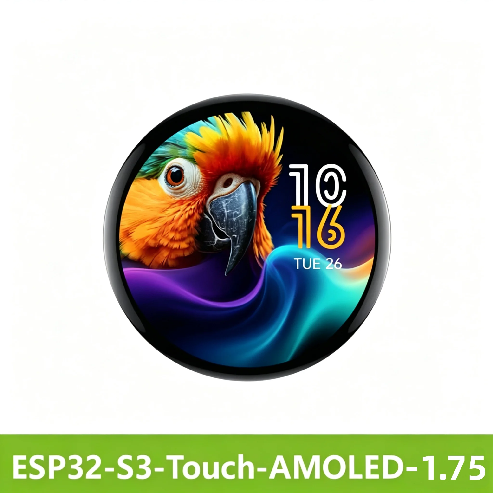 Waveshare ESP32-S3 1.75inch AMOLED Round Display Development Board, 32-Bit LX7 Dual-Core Processor, ESP32 With Display