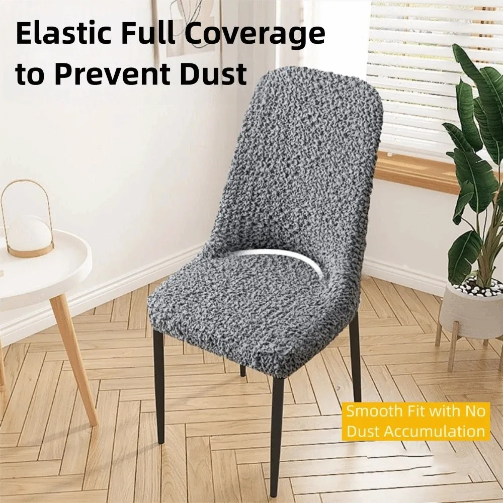 

Эластичный эластичный чехол на стул, морщинистая ткань, противоскользящий чехол на сиденье стула, устойчивый к домашним животным, дышащий, 40-55 см, 40-53 см, для домашнего использования