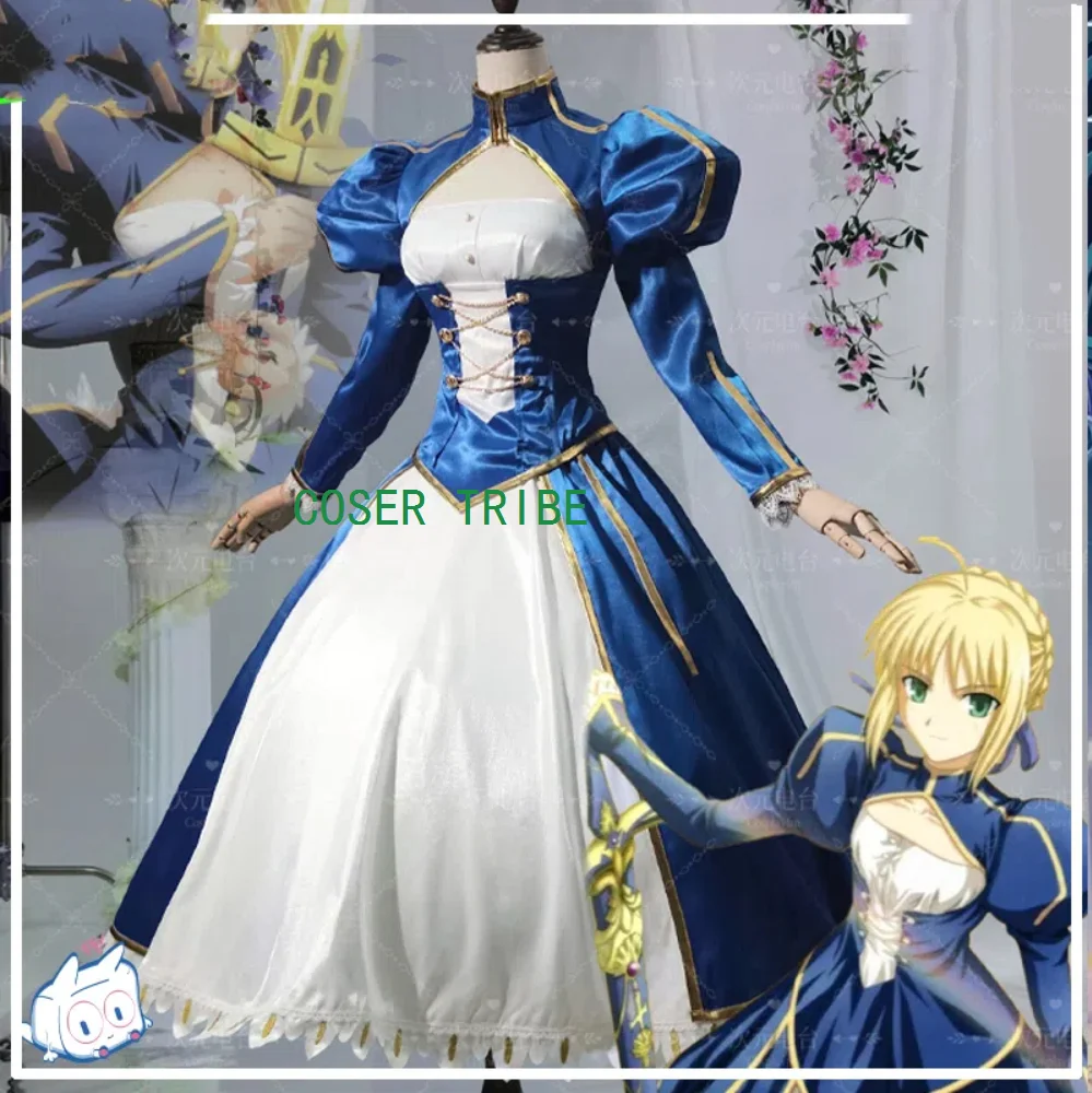 Fate/stay Night Altria Pendragon Dress Cosplay Costume Cos Game Anime Party Uniform Hallowen Play Role Clothes Clothing