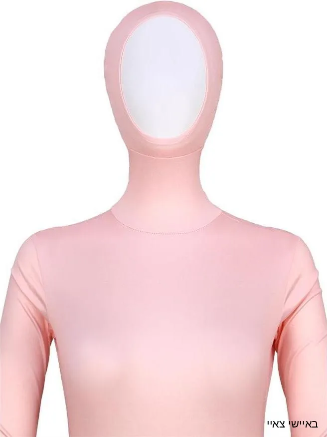 Orange Unisex Full Coverage Face  Onesie Stage Performance Suit Zentai  Color Tightening Outfit for Men And Women