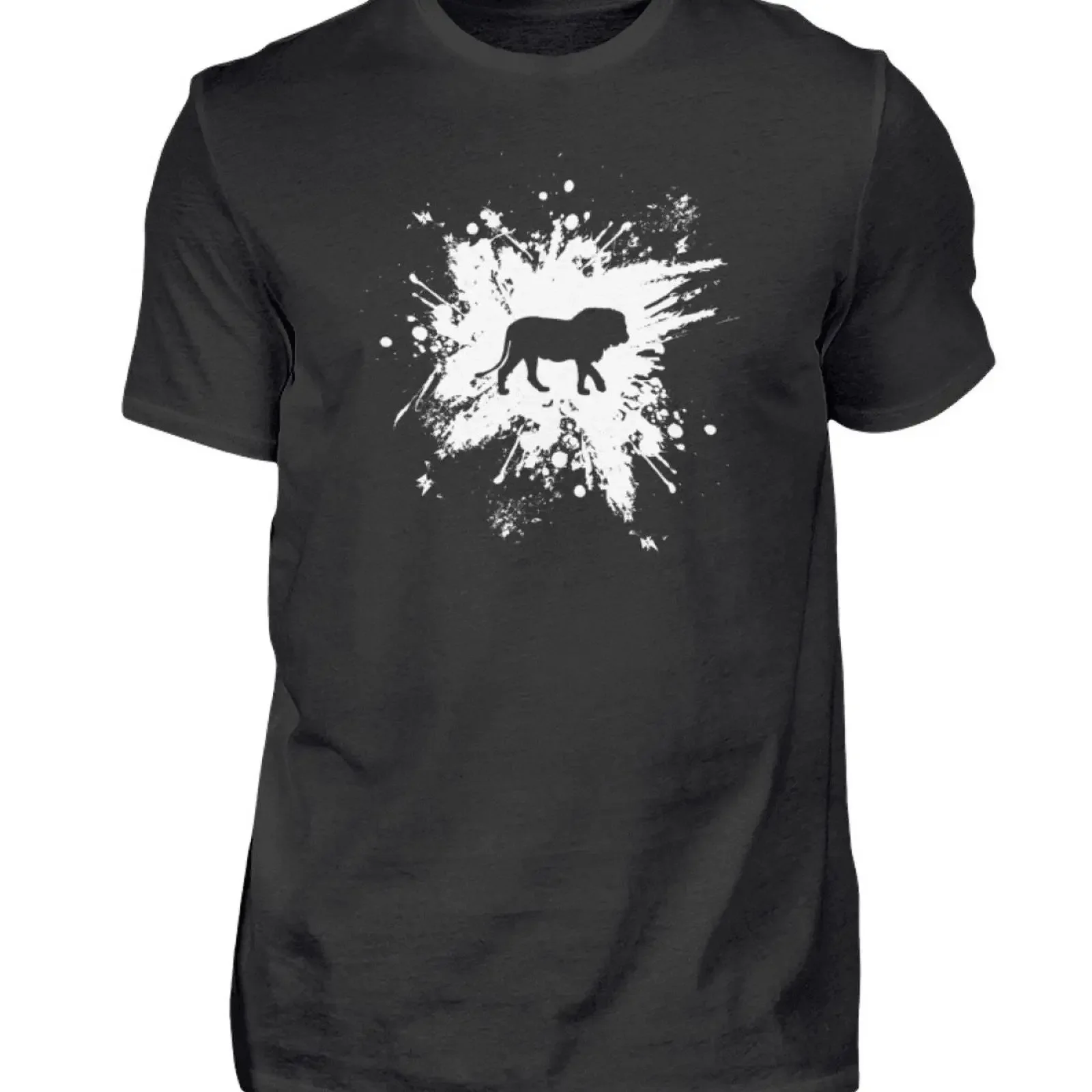 32 Lion Animals Predators Africa Jungle Animal Park Black T Shirt vintage Washed Versatile Unisex Soft Top For Everyday Wear