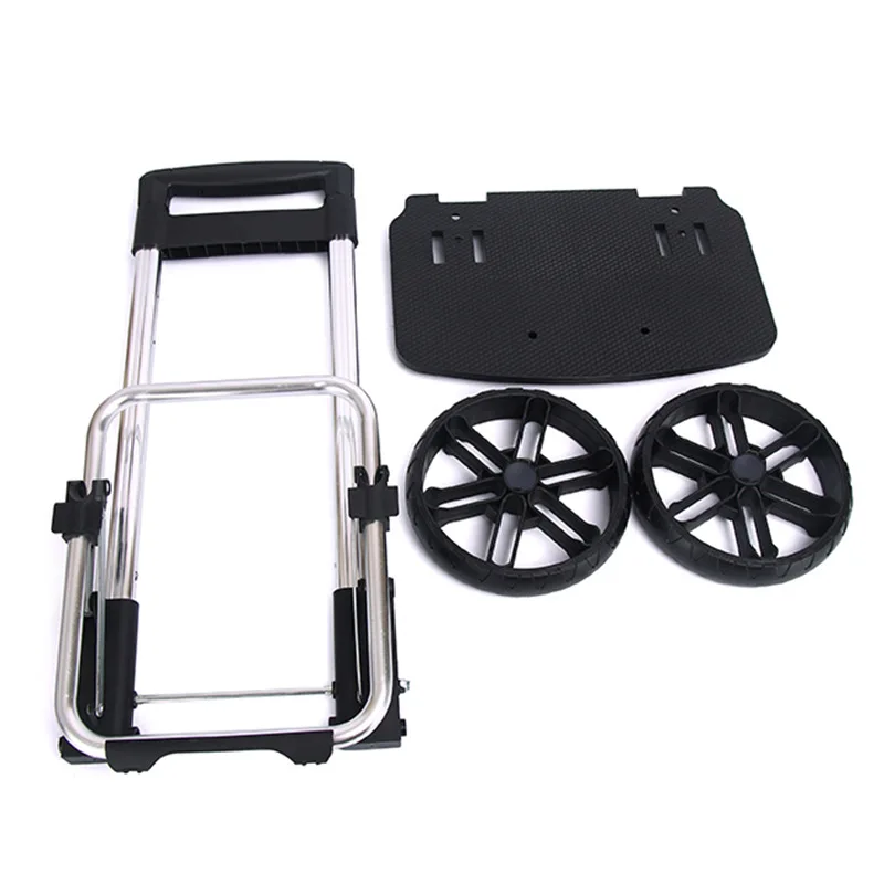 lightweight-two-wheel-stacking-hand-pulled-shopping-cart-stair-climbing-utility-vehicle-aluminum-magnesium-alloy-material