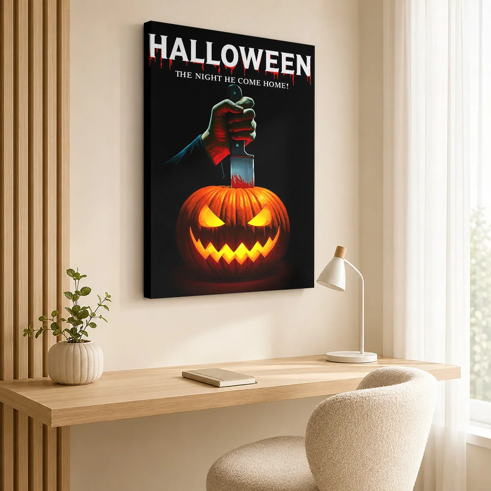 Halloween: The Night He Come Home Canvas Painting Poster Custom Modern Aesthetic Canvas Wall Art for Living Room Bedroom Decor