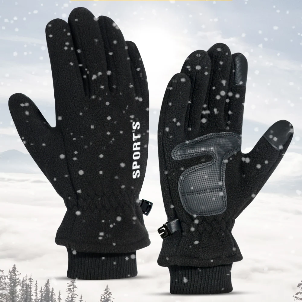 Winter Men's Women's Warm Gloves Windproof Touch Screen Gloves Outdoor Sports Skiing Running Cycling Gloves