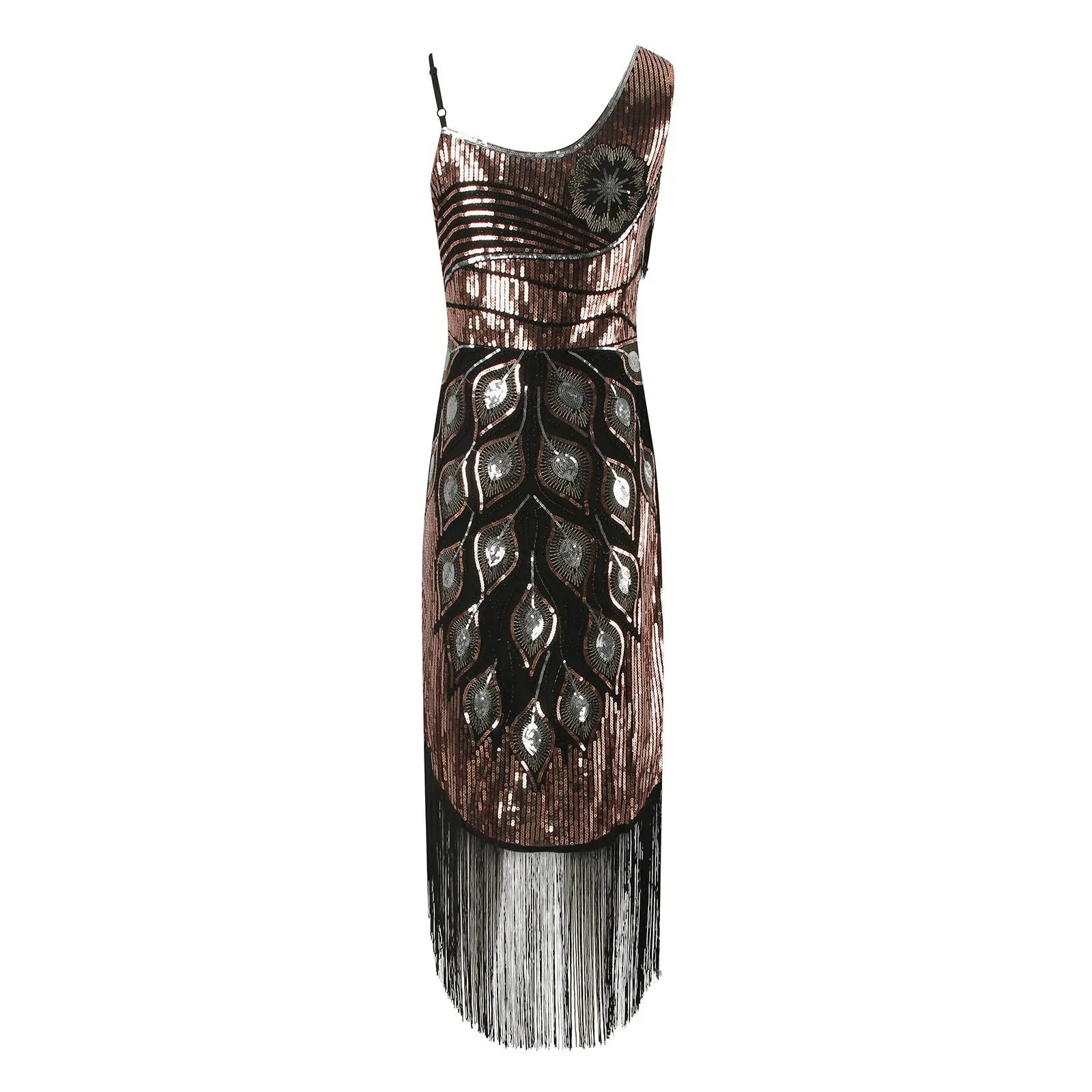 Sexy V-Hals Vlinder Mouw Blauwe Lovertjes Jurk 1920S Flapper Franje Jurk Plus Size Gatsby Stijl Jurk 20S Kostuum