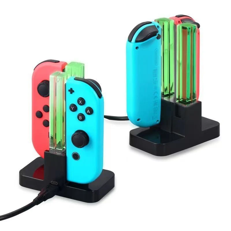 Dock di ricarica DOBE compatibile con Switch per controller modello Joy Con e OLED con indicazione LED lampione