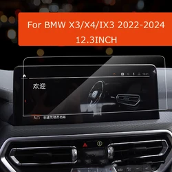 Car Navigation Tempered Glass Screen Protector Film For BMW X1/X2/X3/X4/IX3/X5/X6X72022-2024 Car Interior Accessories