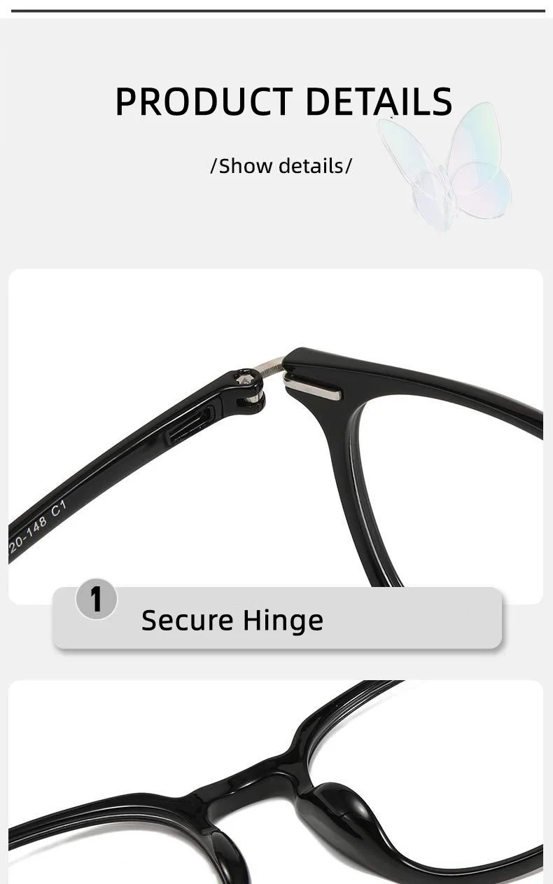 LOERHUNAR 2025 Neue Marke Design Quadratischen Rahmen Myopie Sonnenbrille für Frau und Mann UV400 Sonnenschirm Mode Sonnenbrillen 0 bis -6,0 – Detail 3