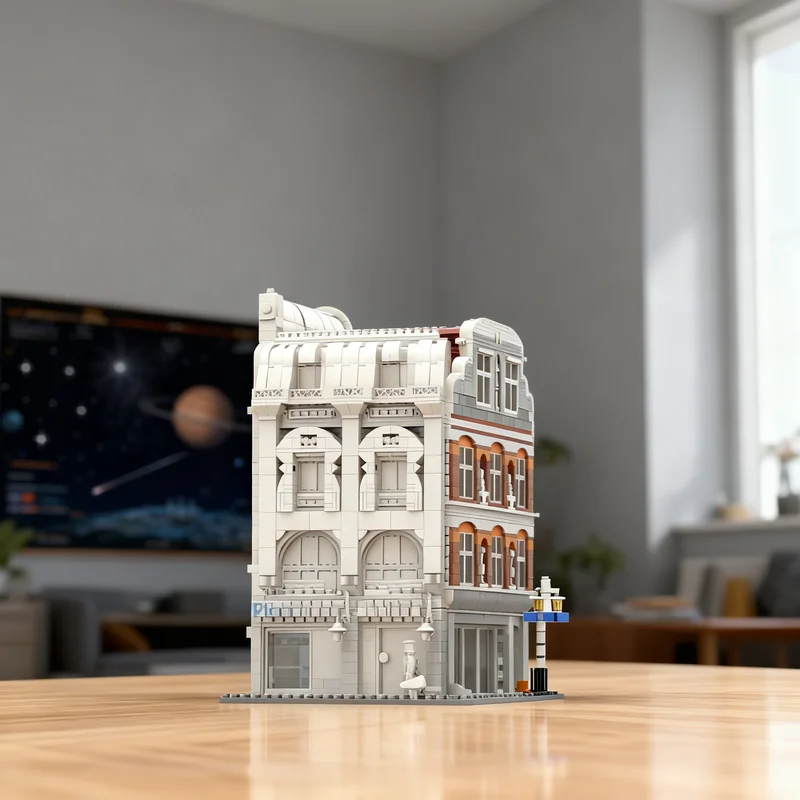 

4160pcs MOC Pharmacy Appartment Building Modular Streetscape Model Blocks Creative Display Gift Collectible Decor Kids Premium