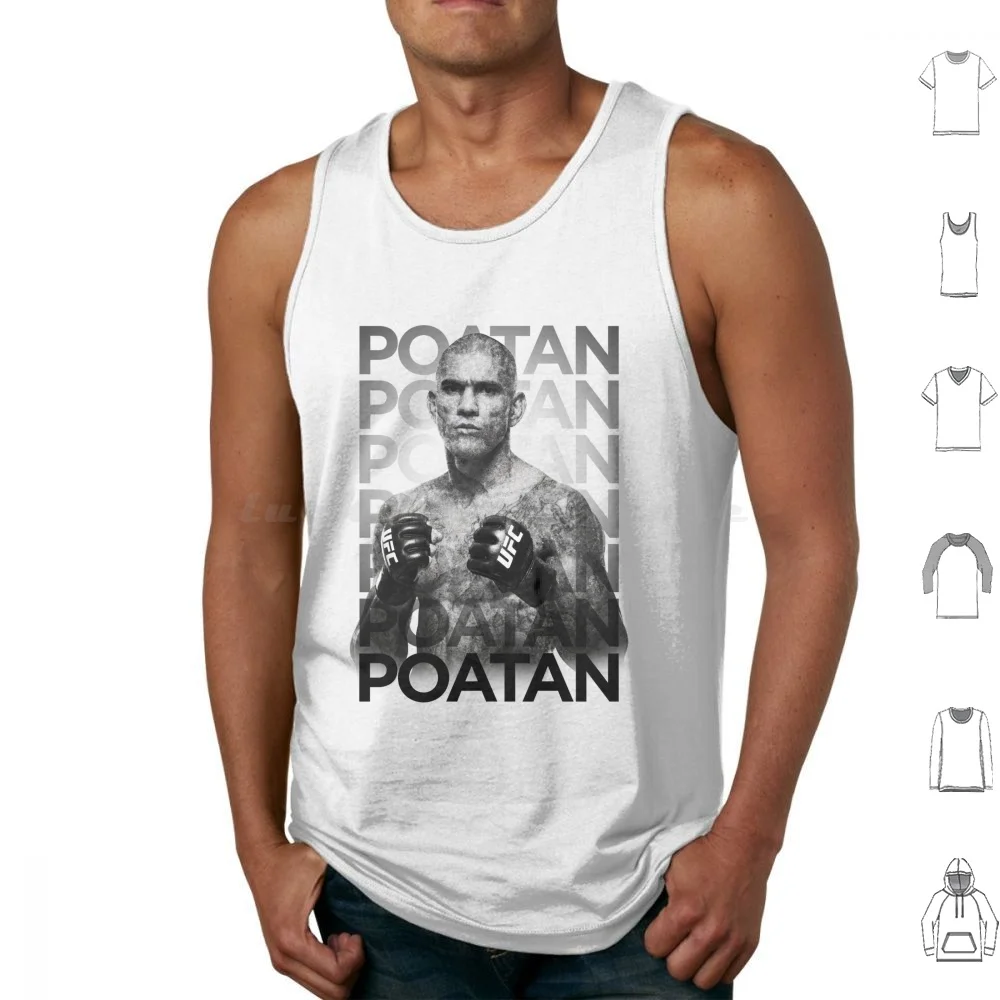 Poatan Tank Tops Vest Sleeveless Poatan Alex Pereira Middleweight Light Heavyweight Ultimate Fighting Brazil Sao Paulo