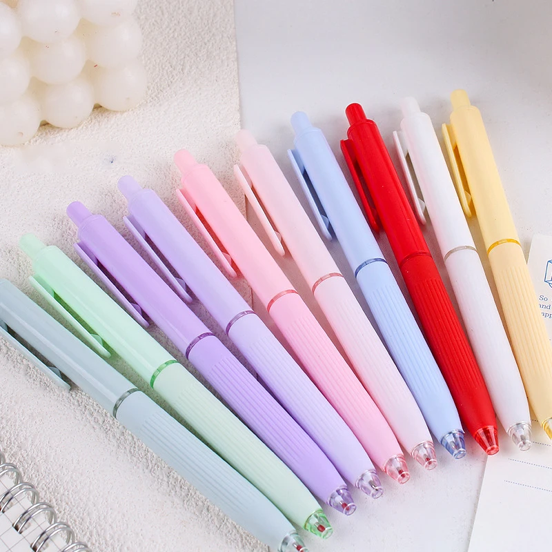 

2Pcs Morandi Color Ballpoint Pens High-quality Quick Dry Pressing Neutral Pens Simple Writing Pens Student Stationery Gifts