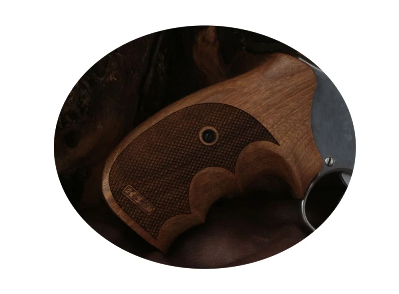 KSD Brand Smith Wesson K/L/X - Frame Round Butt Compatible Walnut Grips Diamond