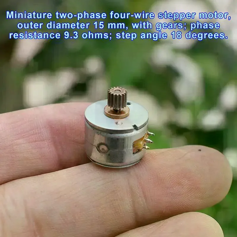 1/3Pcs 15mm Mini Stepping Motor DC 5V 2-Phase 4-Wire Metal Gear High Precision for  DIY Electronics