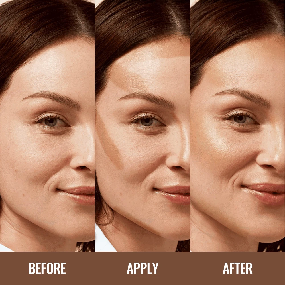 Wodoodporny krem konturowy, nawilżający i łatwy do rozmazywania krem konturowy, definiujący cechy twarzy z możliwością regulacji krycia.