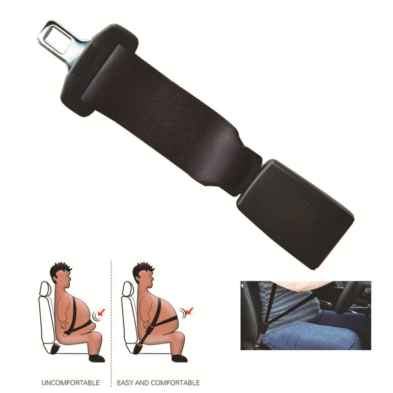 23CMSeat Belt Extender Strap ForPregnant Women Plus Size People Vehicle Safety Belt Extension Accessory
