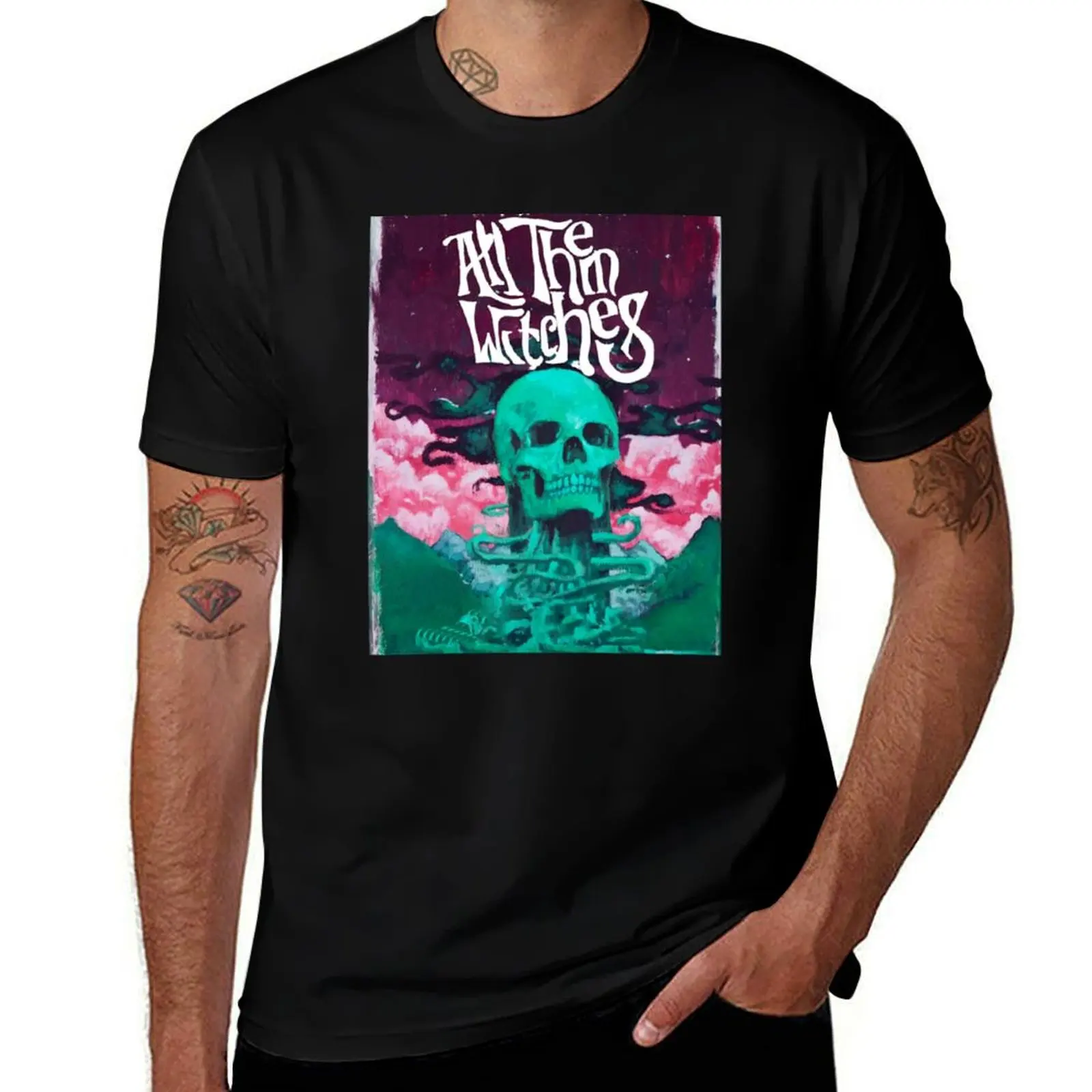 All them witches skull purple ATW design T-Shirt men t shirt cotton 100% mens graphic t shirts T-Shirt