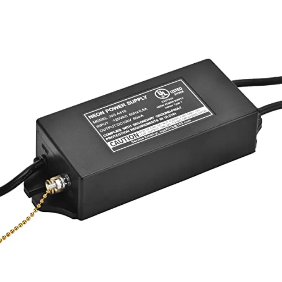 10KV 10000V Power Supply for Glass Neon Sign Electronic Neon Light Beer Signs Bar Lights Transformer 120V 50/60Hz UL Approval