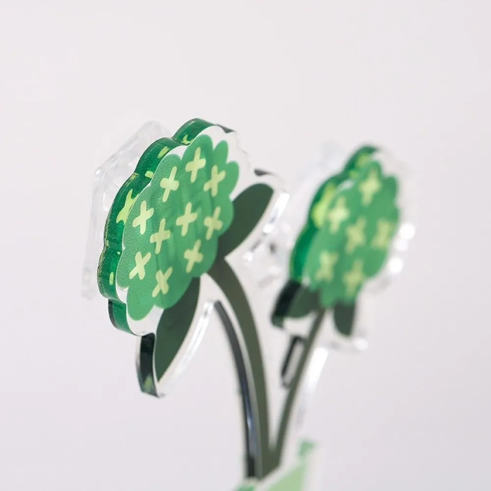 Kawaii Acrylic Vertical Photo Stand Flower Shape Decorative Floral Memo Holder Desktop Picture Card Holder Office & Home