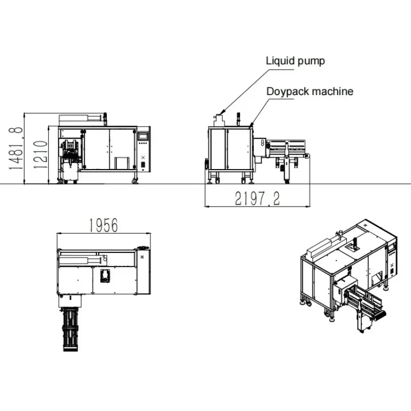 Автоматический носик, мешок для наполнения пакетов Doy, упаковочное оборудование, шампунь, мыло, жидкое моющее средство, мини-паковочная машина Doypack