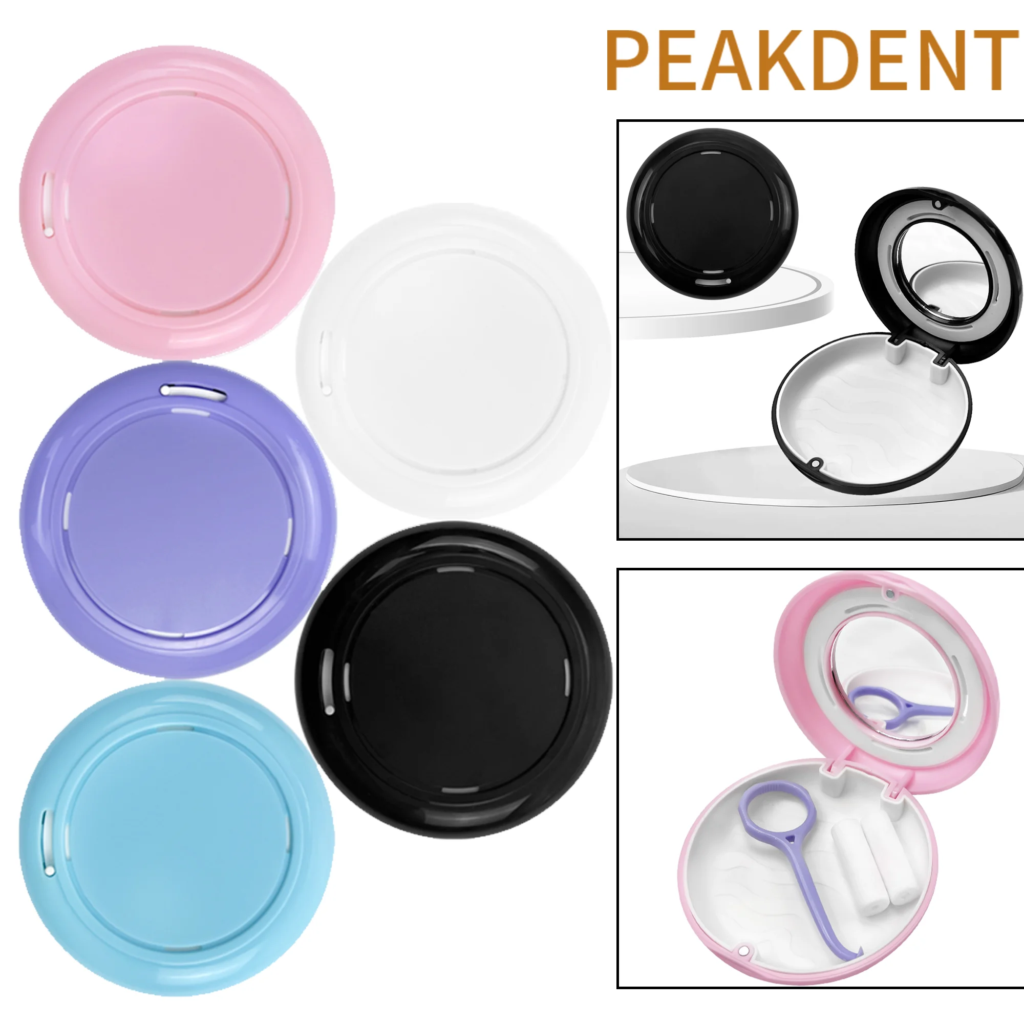 

New Retainer Case False Teeth Storage Box With Mirror Orthodontic Invisible Braces Mouth Guard for Aligner Braces Container