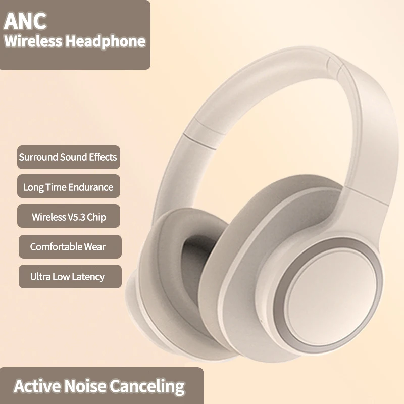 

P3960 Wireless Bluetooth Earphones ANC Active Noise Reduction Headphones Support Multiple Device Connections Folding Earphones