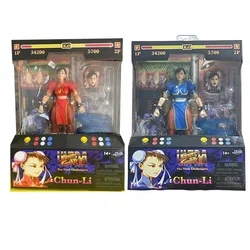 1/12 Jada Chunli Action Figure Ultra Street Fighter Ii The Final Challengers Anime Figure Red Blue Collection Model Birthday Toy