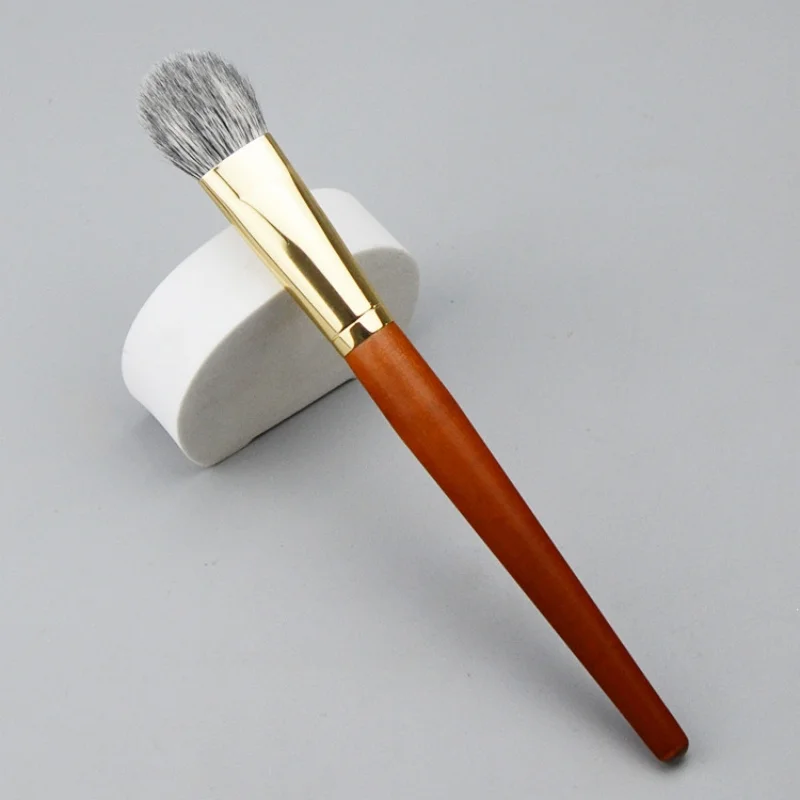 Natuurlijk haar Blush Brush Gezichtsdetail Schaduw Make-upborstels Geitenharen Blusher Bronzer Pro Essential Cosmetic Tools