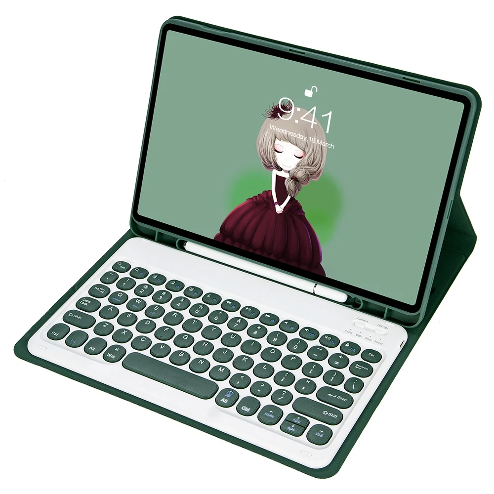 

YA610B For Samsung Galaxy Tab S6 Lite (2022) 10.4 (P610/P615) Bluetooth-compatible Keyboard Leather Cover with Pen Slot - Dark G