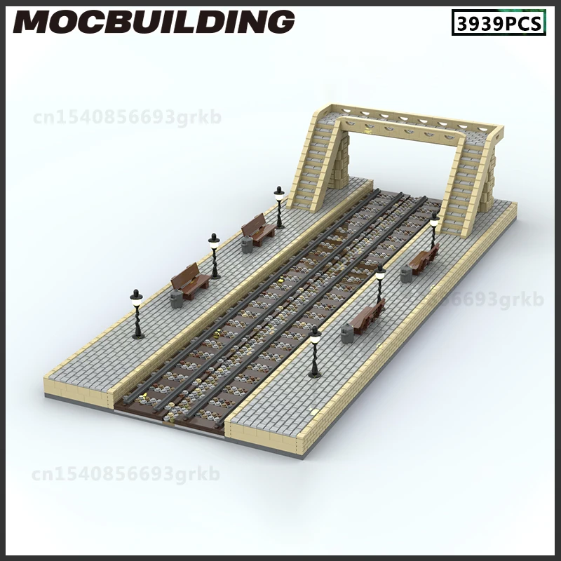 Mộc Khối Xây Dựng Nhà Ga Xe Lửa Mô Hình Đôi Tàu Theo Dõi Và Nhà Hướng Thành Phố Tự Làm Gạch Giáng Sinh Quà Tặng Sinh Nhật Đồ Chơi