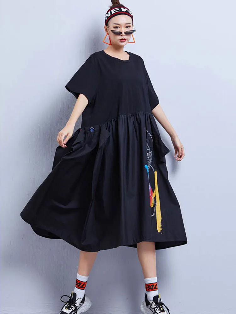 Max LuLu 2022 New Summer European Fashion Style Ladies Casual Dresses Womens Loose Luxury Cotton Dress Elegant Punk Vestidos