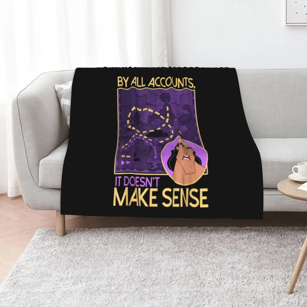 Emperor's New Groove Kronk Doesn't Make Sense \t Throw Blanket Decoratives warm for winter Shaggy Plush Blankets