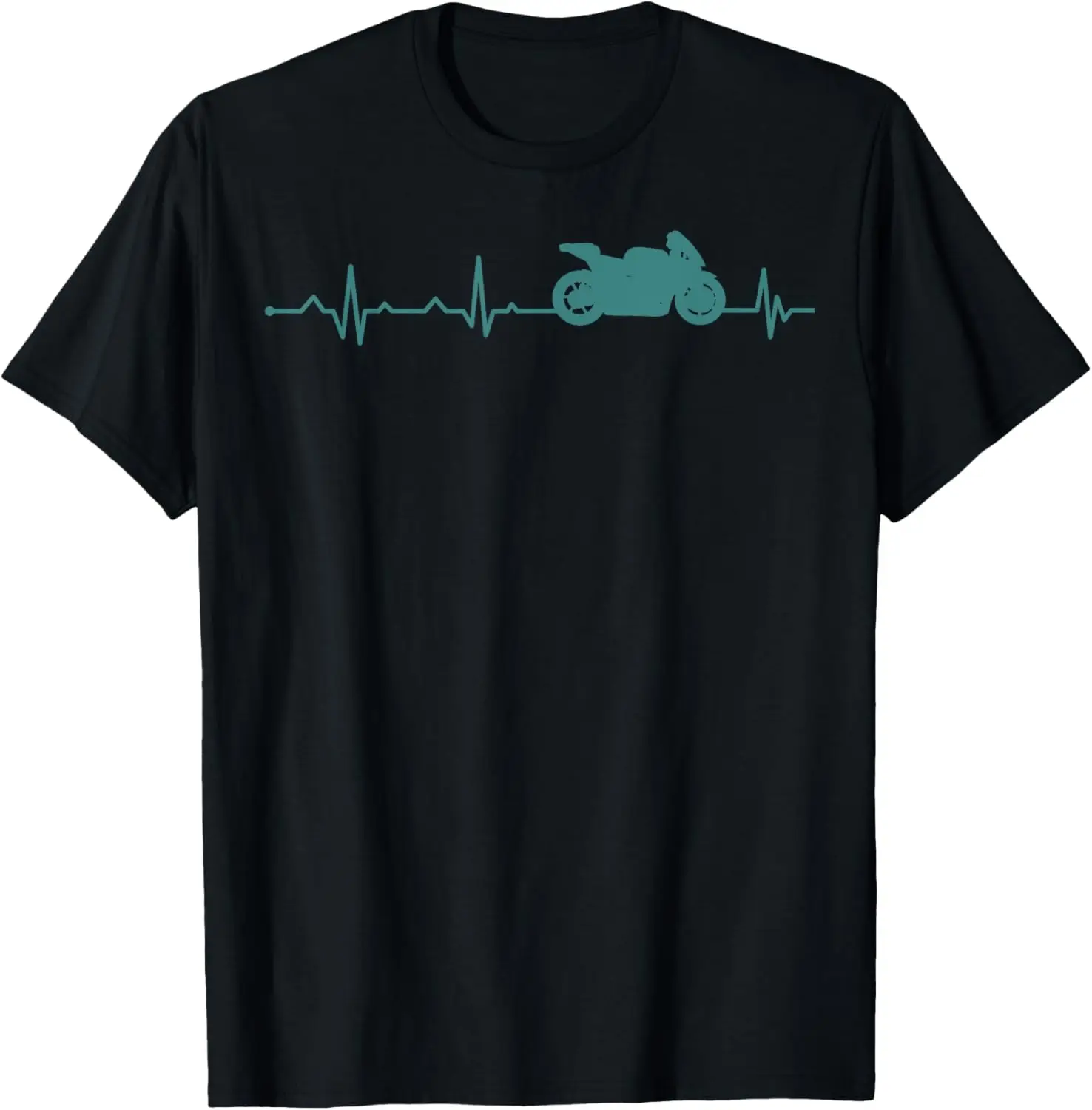 

Funny Sportbike Gift Men Women Motorcycle Riders Heartbeat T-Shirt Motorcycle