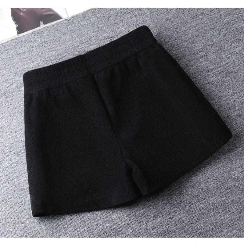 Autumn Winter High Waist Zipper Patchwork Vintage A-line Shorts Solid Youth Street Casual Shorts Fashion Office Women Clothing