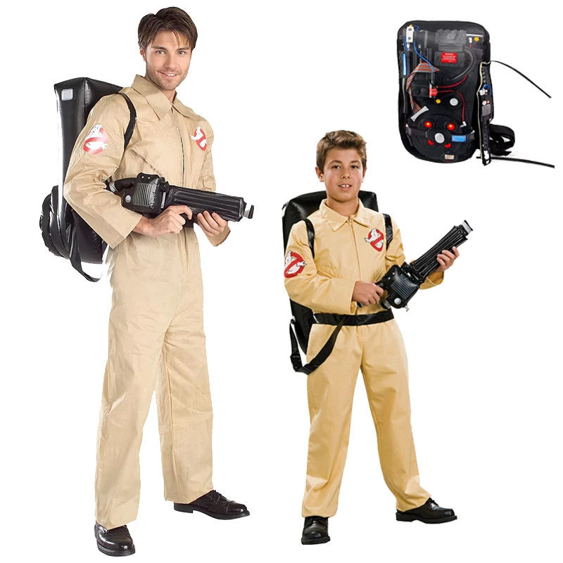 Disfraz de Cosplay de Ghostbusters para niños y adultos, con paquete de protones, ropa de fiesta temática de Carnaval de Navidad y Halloween, colección de seguidores