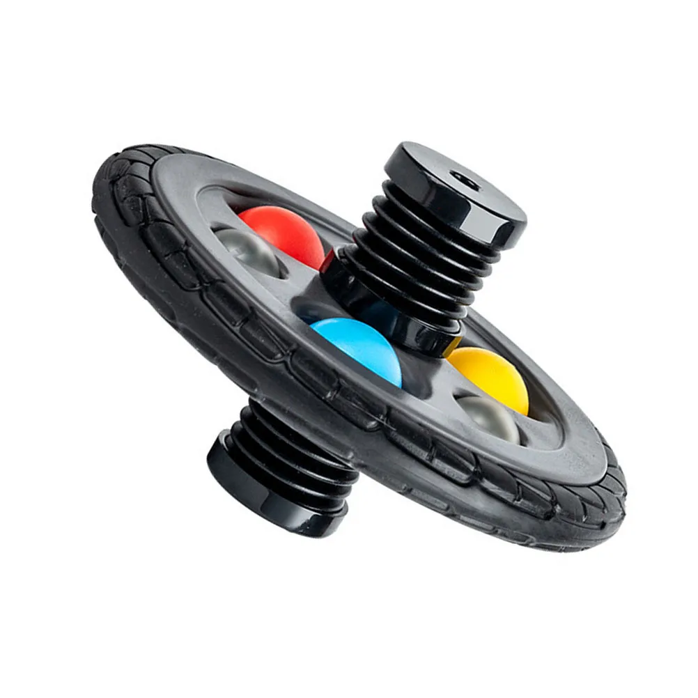 

Creative Small Plastic Tyre Shape Gyro Rotating Plaything Kids Pressure Relief Hand Eye Coordination Gyro Toy Children Plaything