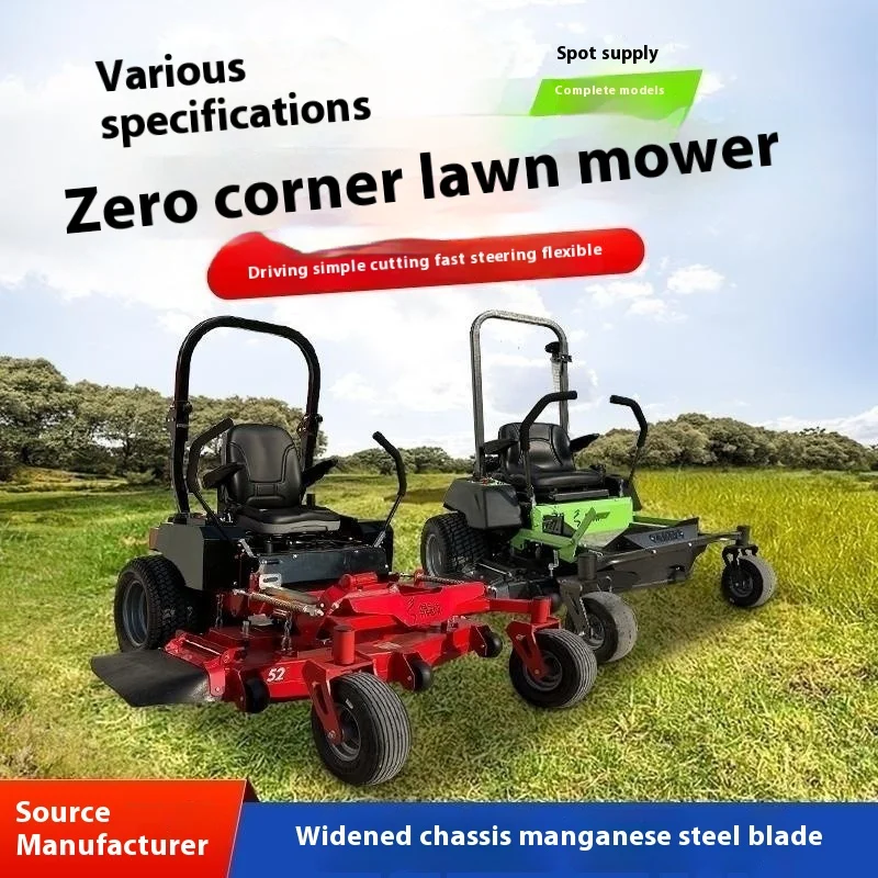 2025 New 52-Inch High Back Seat Commercial Riding Lawn Mower Zero Turn 23HP V-Twin Gas Engine High Performance