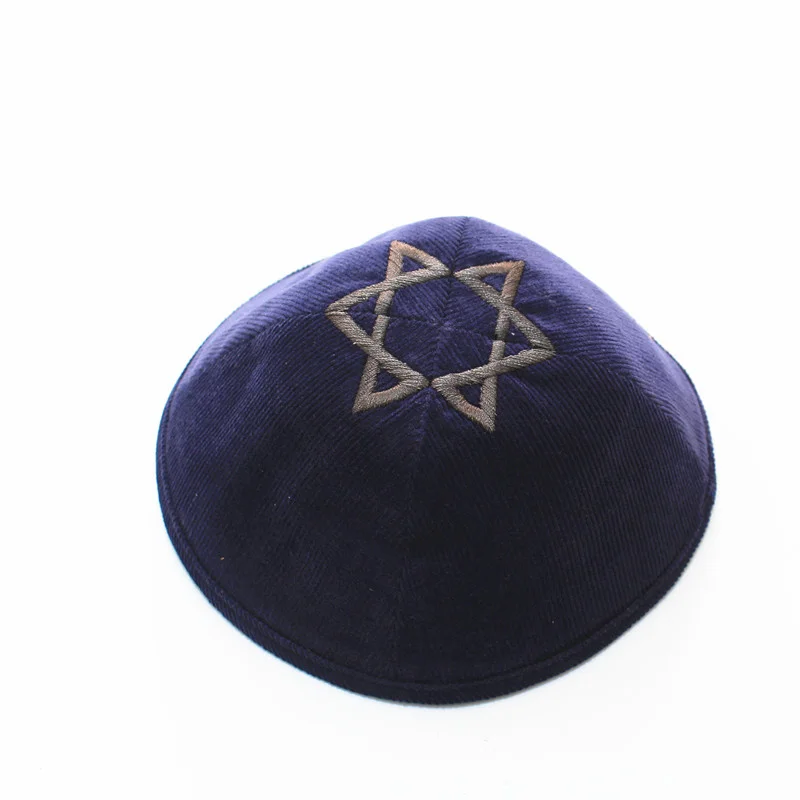 Star of David Kipa Embroidery Hat Jewish Kippa Yarmulkes Cotton Kippot Beanies Judaism