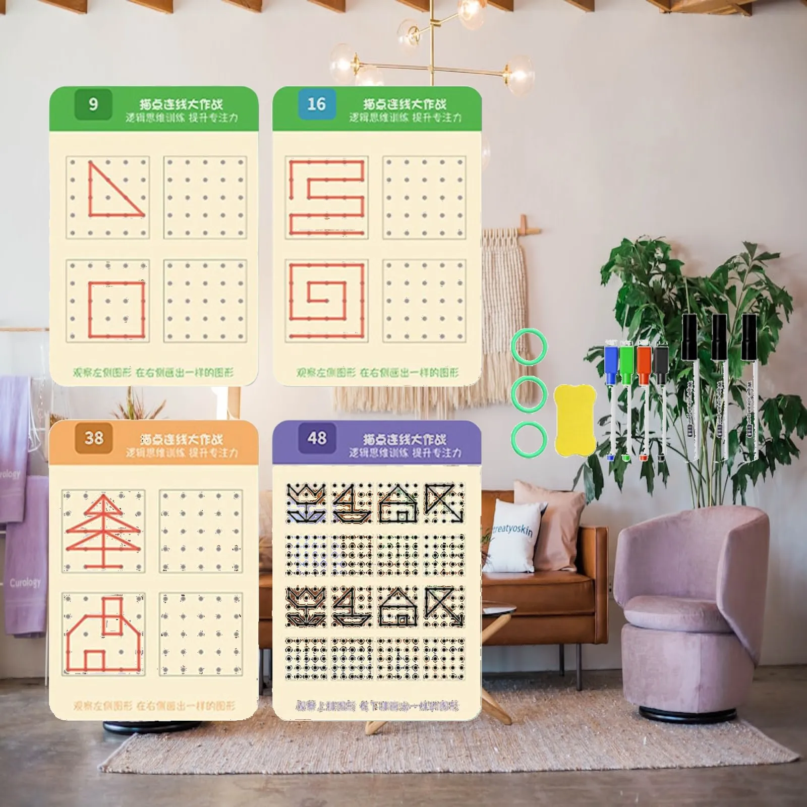 Penmanship Writing Workbook for Children Tracing Letters Sight Words Funny Phrases Educational Cards