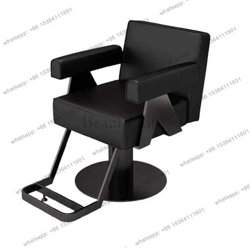 LSOnline Celebrity Barbershop Barber Chairs Modern High-end Perm Hair Dyeing Chairs Ergonomic Swivel Salon Furniture Silla FYBC