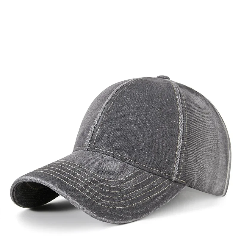 Retro Washed Denim Baseball Cap - Available in Multiple Colors - Suitable for Both Men and Women - Perfect for Daily Outings