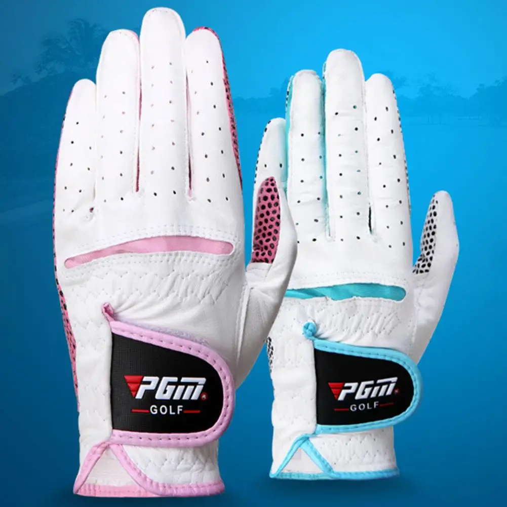 

1 Pair PGM Soft Breathable Faux Sheepskin Anti-slip Left Right Hand Glove For Women Sports Glove Wear Resistant Golf Glove