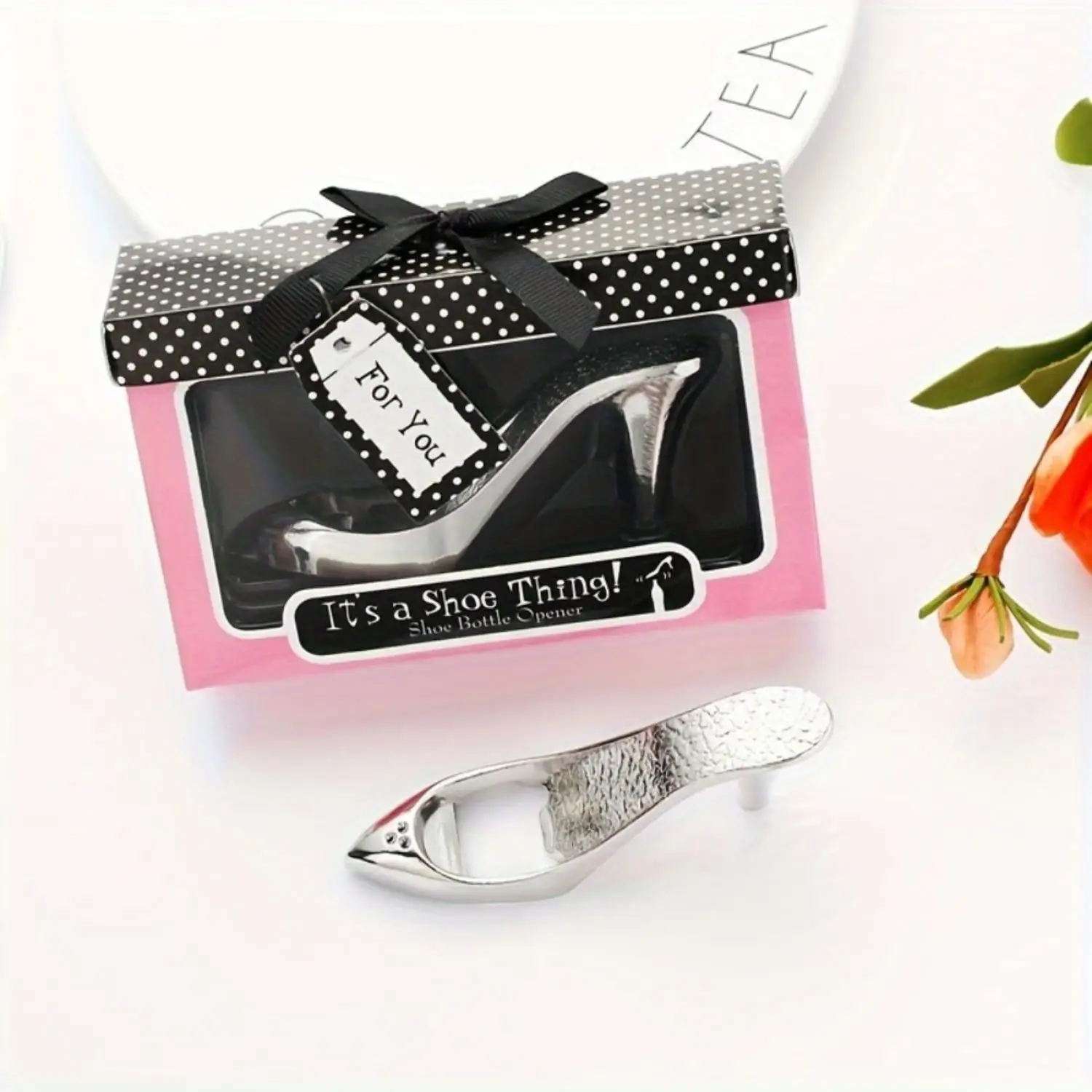 1pc Fashionable High Heel Metal Bottle Opener - Durable & Versatile Barware Tool - Perfect for Weddings