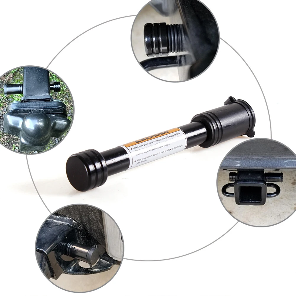 

Trailer Hitch Lock Fits 2 Inch Receiver Tow Receiver Hitch Lock 5/8 Inch Pin Anti-Rattle O-Rings for Tow Truck Boat Bike