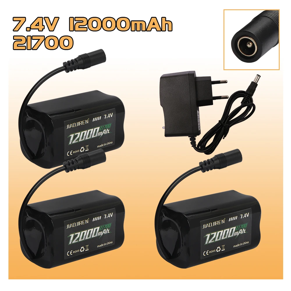 

Аккумулятор 2S 21700 12000 мАч для радиоуправляемых рыболовных лодок-приманок (модели T188, T888, 2011-5, V007, C18, H18 и другие), запчасти для радиоуправляемых лодок