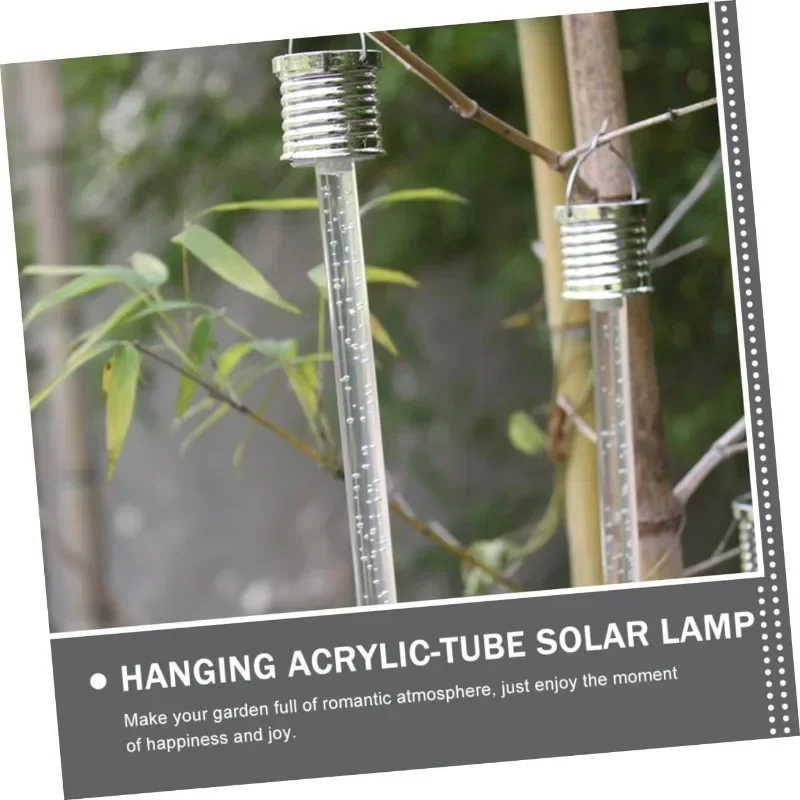 Naxilai 4pcs Acrylic Rod Hanging Light Tree Decoration Outdoor Led Lights Solar Acrylic Rod Hanging Led Water Proof Outdoor Tree