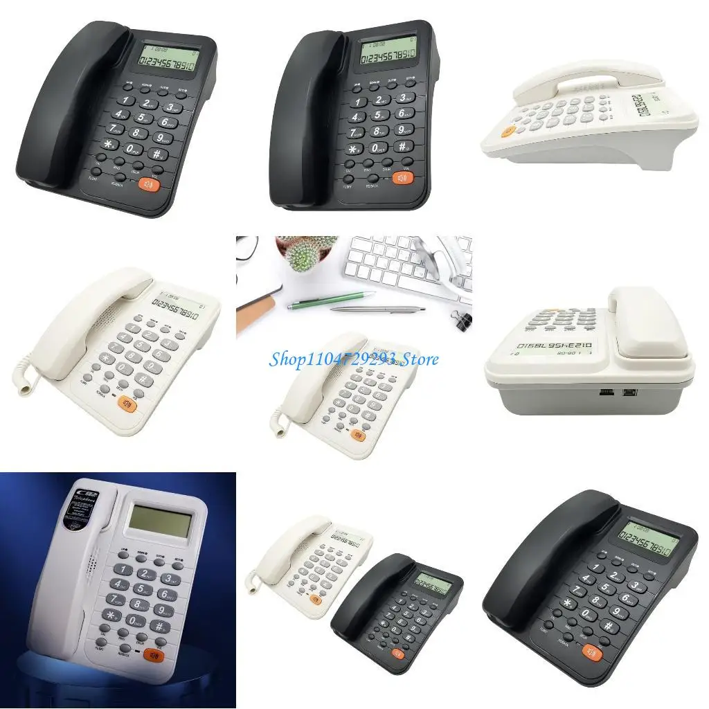 Y2GD TX~T2029CID Phone No Need Battery Landline Telephone Large LED for Home Office