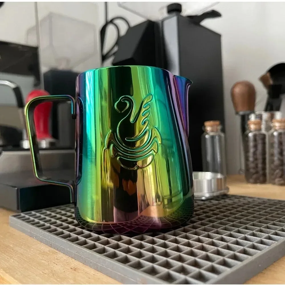 1Pc 600ml Milk Jug Steaming Frothing Pitcher Stainless Steel Non-Stick Pull Flower Cup for Coffee Cappuccino Latte