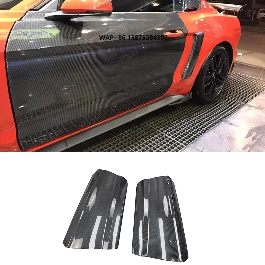 

Real Carbon Fiber Door Panel for Ford Mustang 2015-2023 Modified Car Full Carbon Door Cover Bodykit